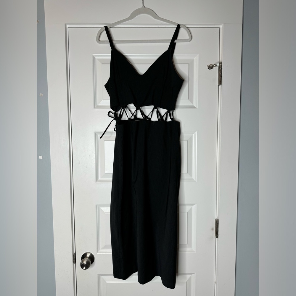 PALOMA WOOL Cut Out Pin Stripe Axel Three in One Midi Dress Skirt Top Size M - Picture 11 of 16
